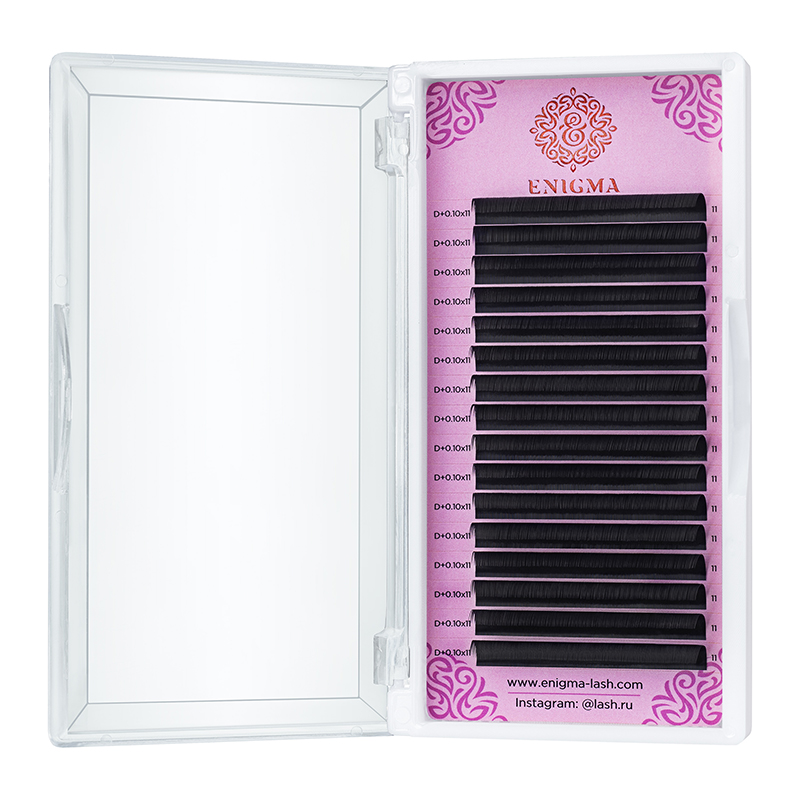 Черные ресницы Enigma 0,10 D+ 11 mm (16 линий) (1)