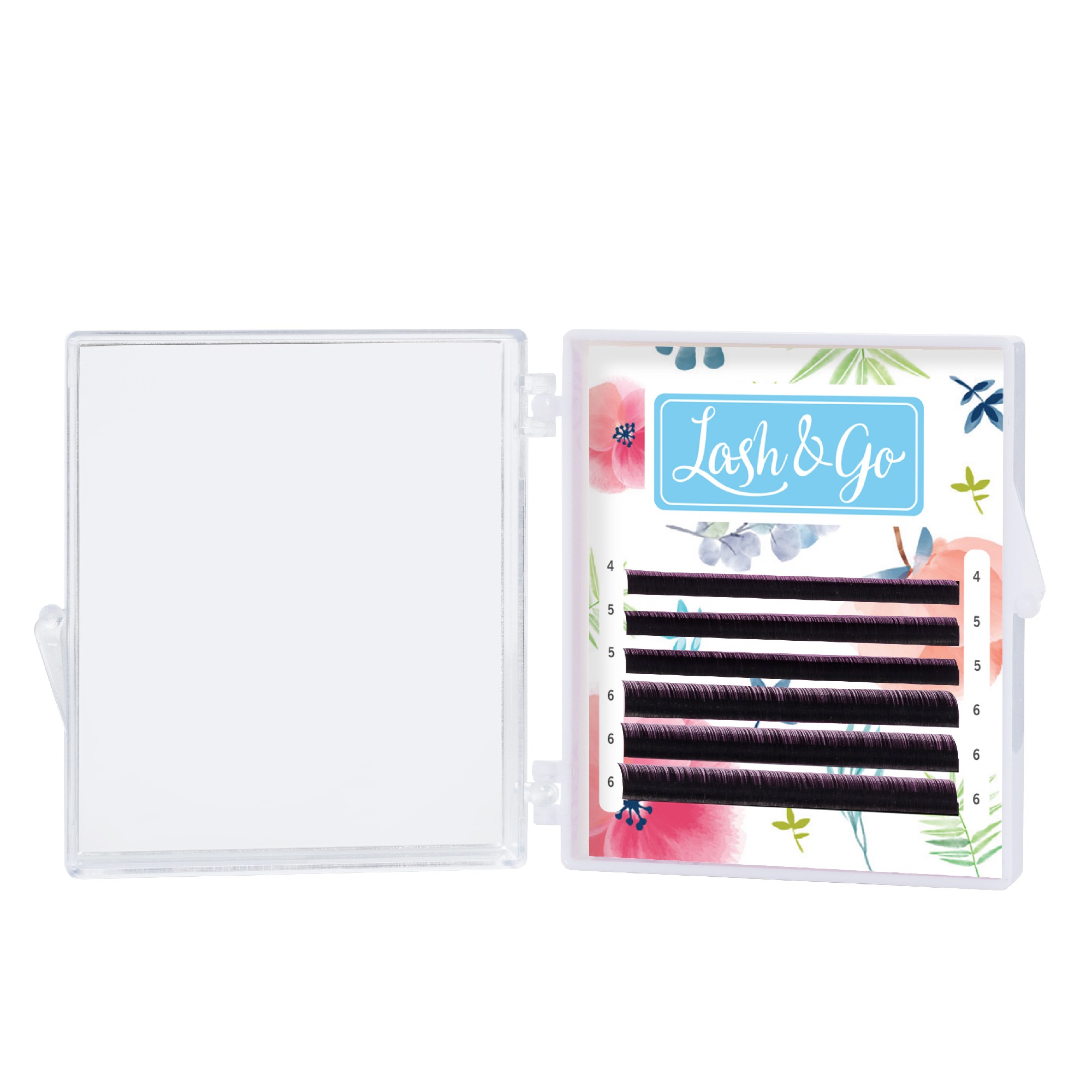 Черные ресницы Lash&Go микс 0,10/M/6-8 mm (6 линий)