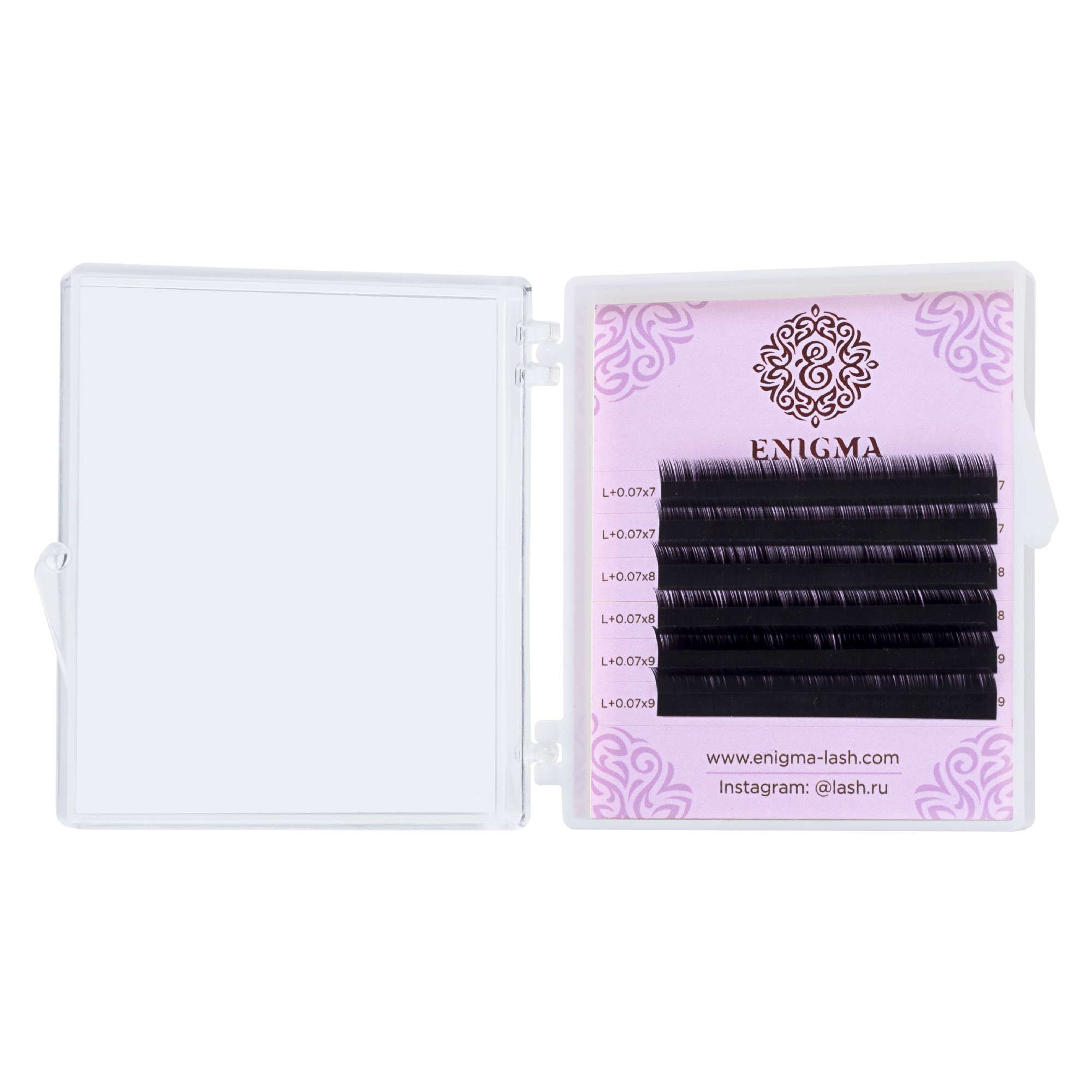 Черные ресницы Enigma микс 0,085/D/8-13 mm + (6 линий)