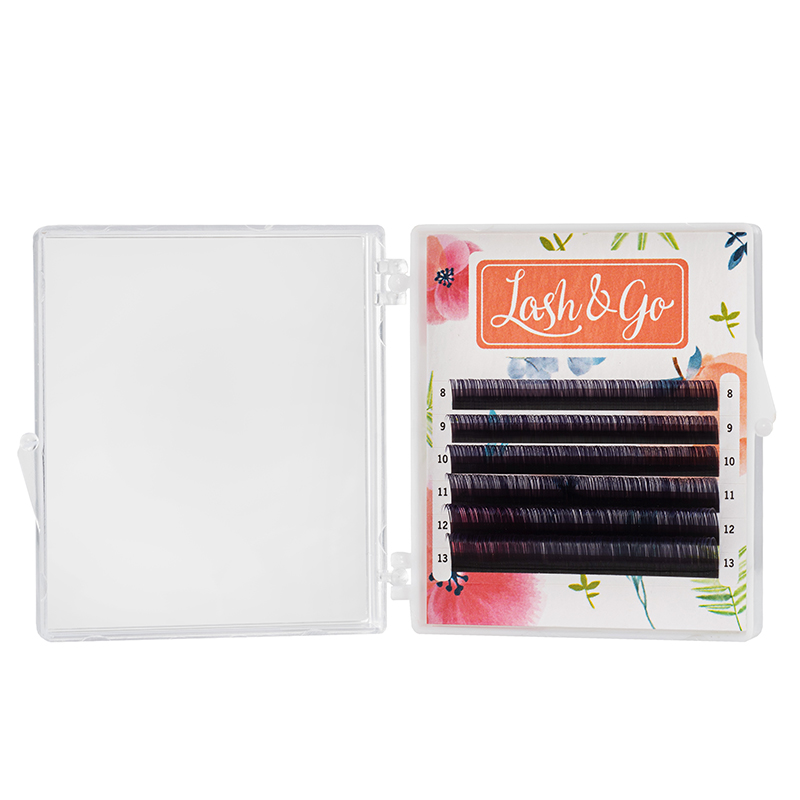 Омбре ресницы Lash&Go микс 0,07/D/8-13 mm "Фиолетовый" (6 линий)