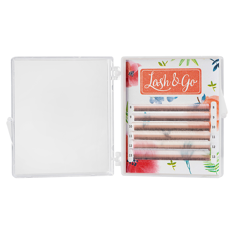 Цветные ресницы Lash&Go микс 0,10/D/8-13 mm "Белый" (6 линий)