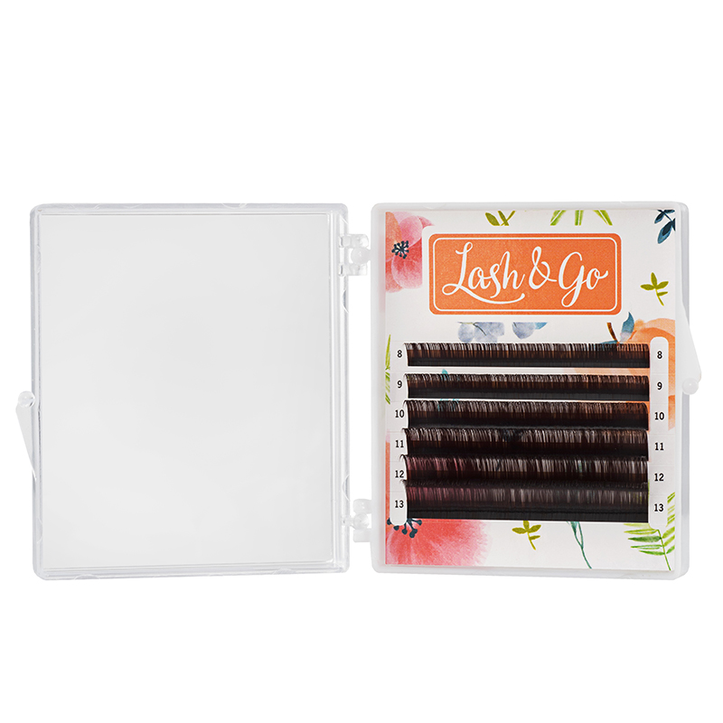 Коричневые ресницы Lash&Go микс 0,07/D/8-13 mm "Эспрессо" (6 линий)