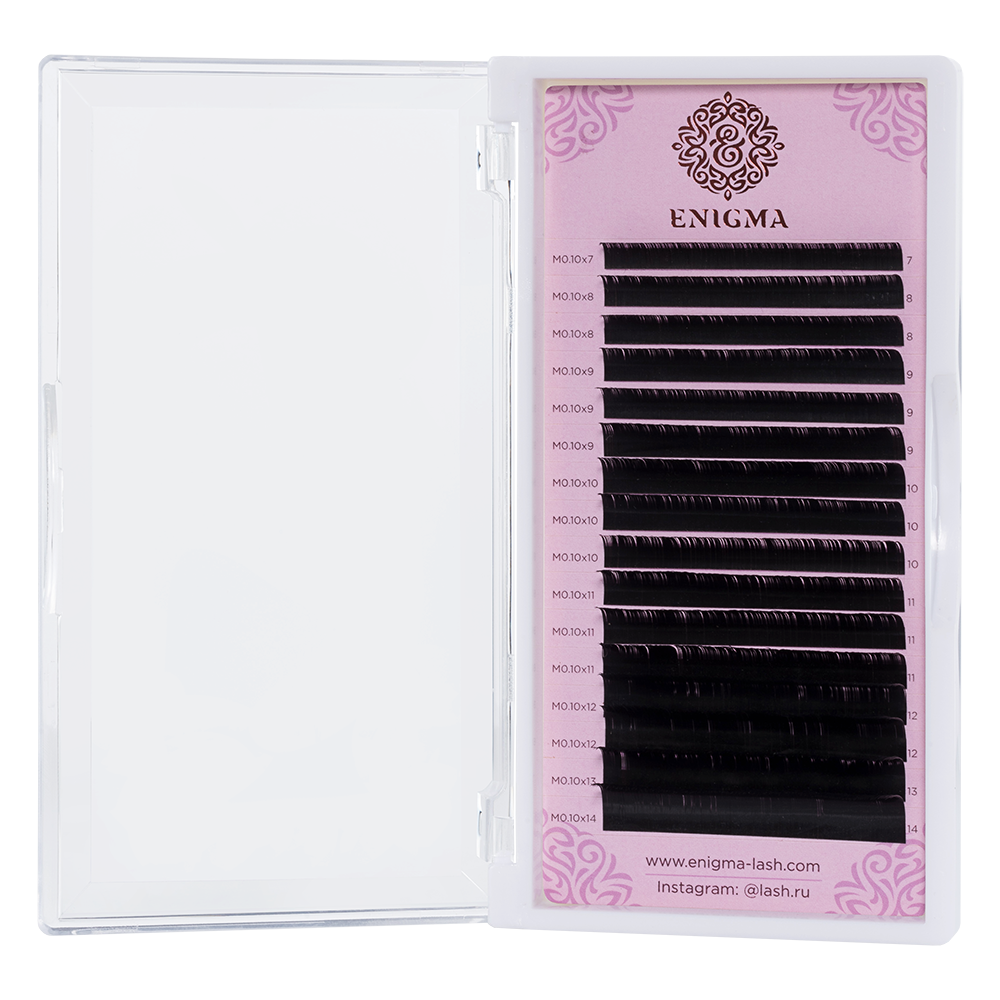 Черные ресницы Enigma 0,10/M/12 mm (16 линий)