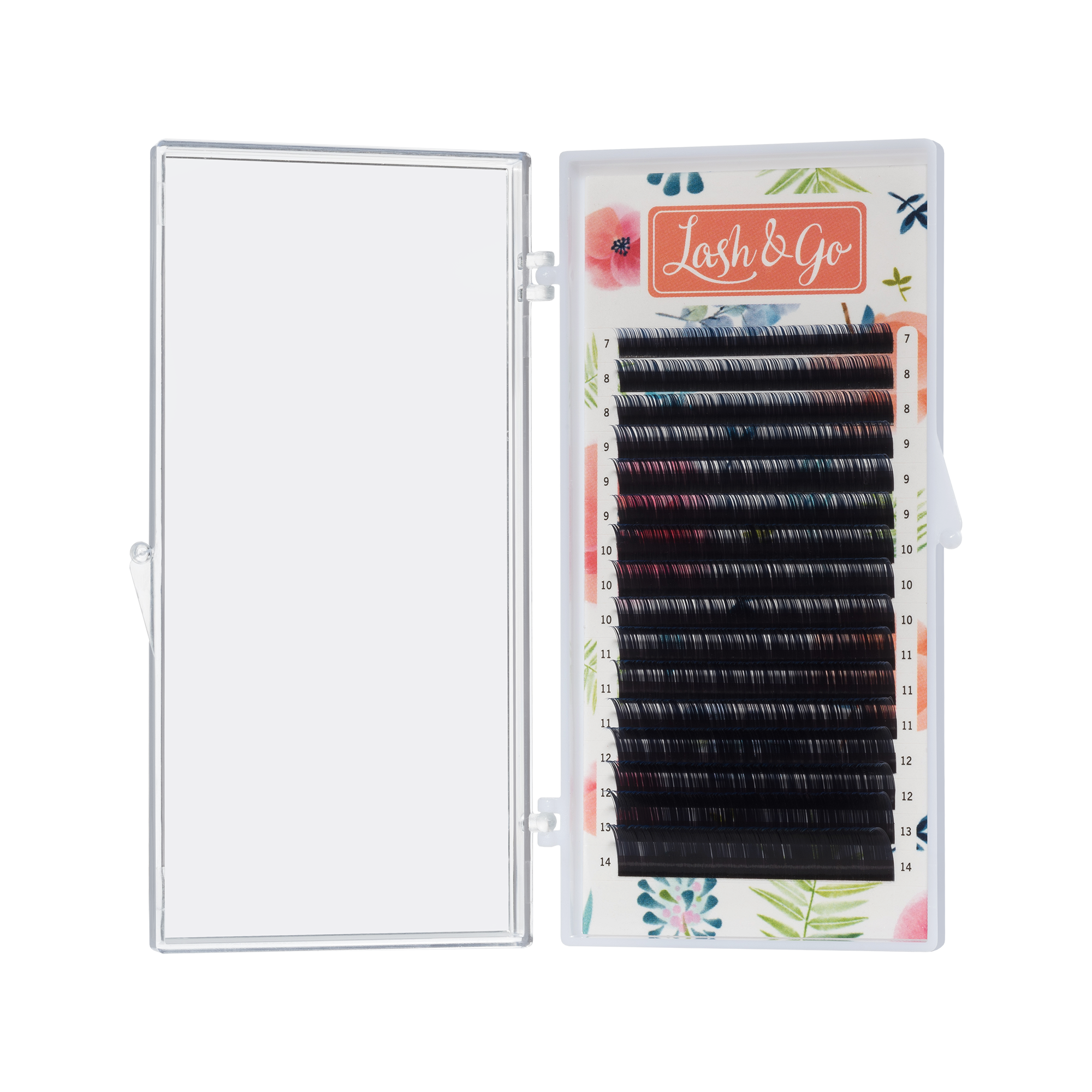 Черные ресницы Lash&Go 0,10/L/8 mm new (16 линий)
