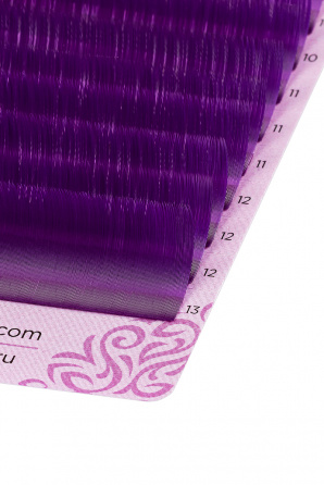 картинка Цветные ресницы ENIGMA (микс) «Purple» 16 линий от магазина PRO Взгляд