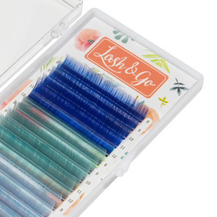 картинка Цветные ресницы Lash&Go (микс) «Blueberry» 15 линий от магазина PRO Взгляд