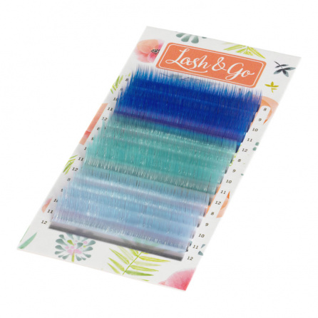 картинка Цветные ресницы Lash&Go (микс) «Blueberry» 15 линий от магазина PRO Взгляд