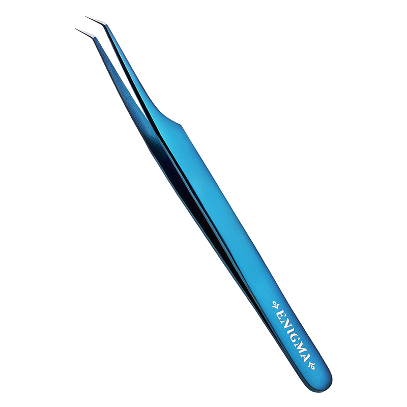 Пинцет Мини-L 45° new Enigma (Blue metallic, с ручной заточкой extra-sharp)